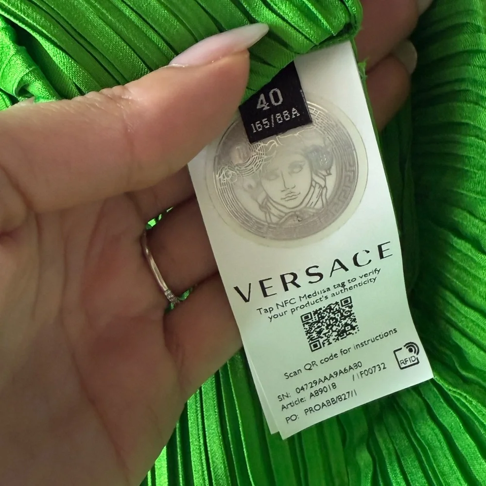 Versace Green Mini Dress - Picture 5 of 6